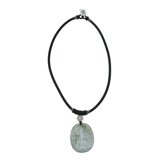 6895 Carved Jade Necklace
