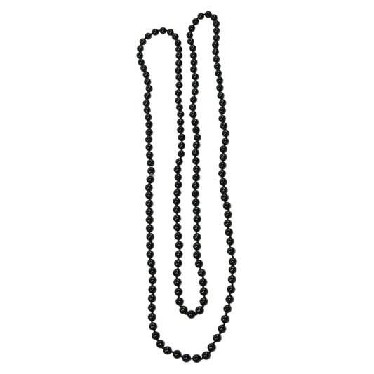 Black Onyx Extra Long Beaded Necklace