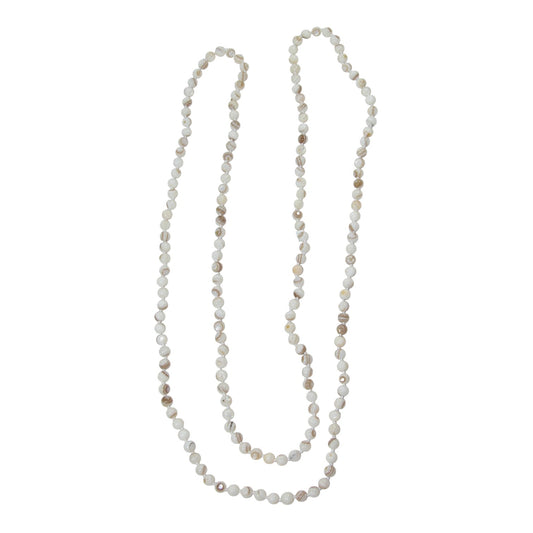 Mother of Pearl Extra Long Beaded Necklace