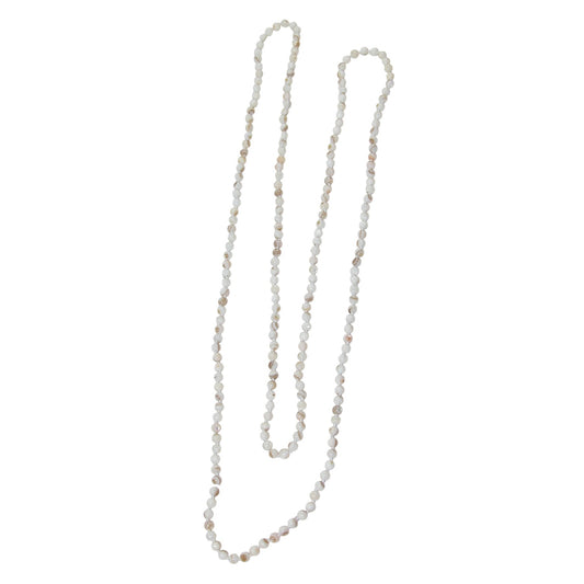 Mother of Pearl Extra Long Beaded Necklace