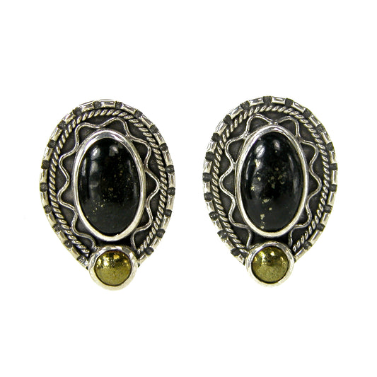 9691 Quartz Oval Sterling Silver Earrings