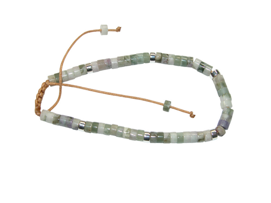 Rondell Adjustable Gemstone Bracelet BR07 Jade