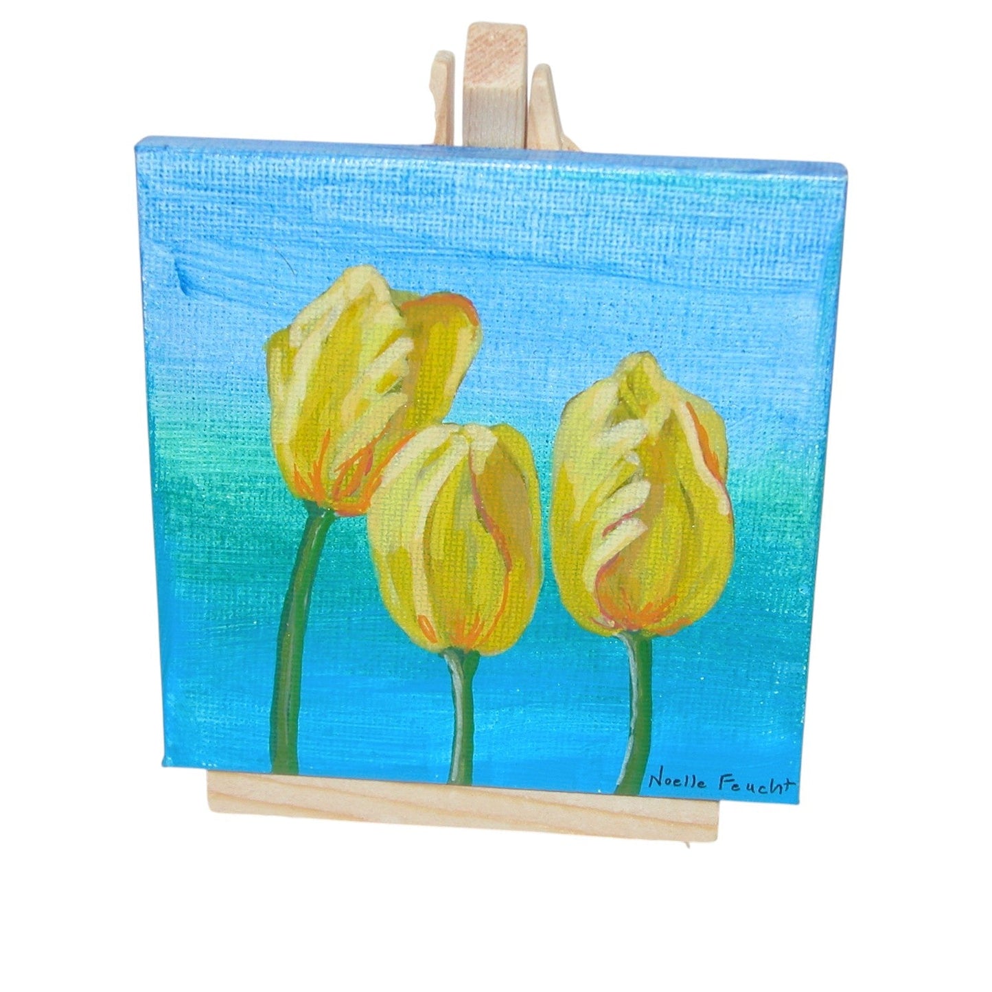 Original Acrylic Painting Art  4" X 4" ART134 by Noelle