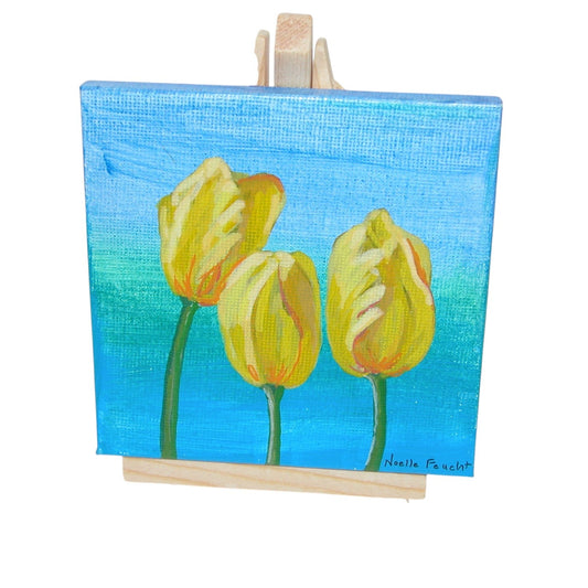 Original Acrylic Painting Art  4" X 4" ART134 by Noelle