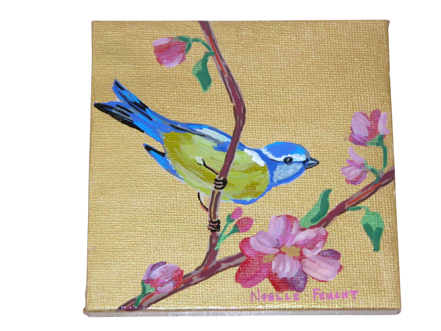 Original Acrylic Painting Art 4" X 4" ART169 by Noelle