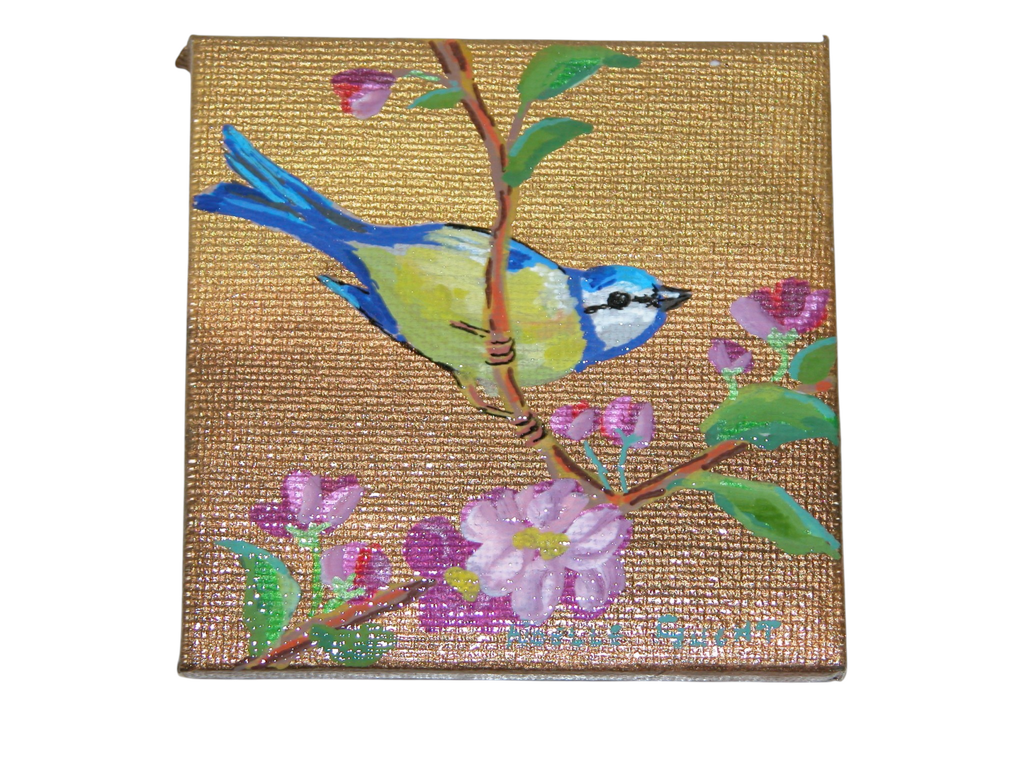 Original Acrylic Painting Art 3" X 3" ART170 by Noelle