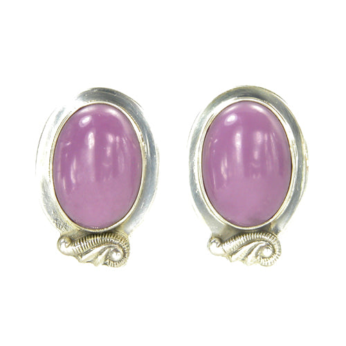 7240 Phosphidorite Cabochon Sterling Silver Earrings
