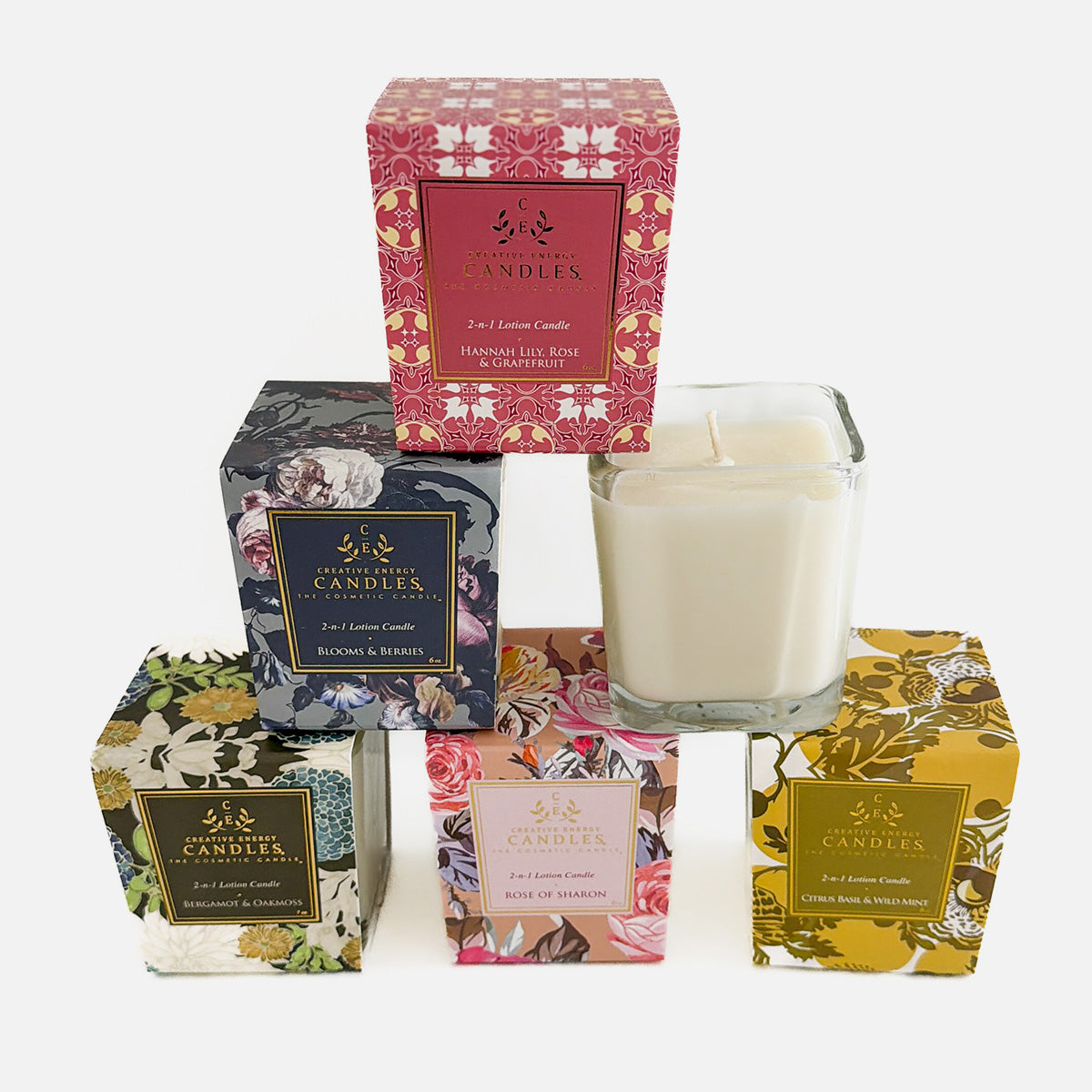2-in-1 Lotion Candle, White Tea & Violet (GF3855)