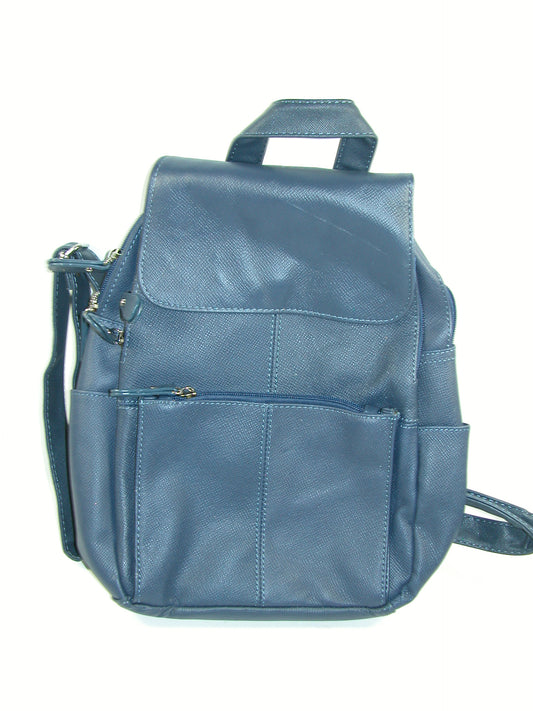 Leather Navy Backpack GF3384