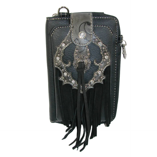 Western Style Crossbody Multi Color Print Wallet GF5205