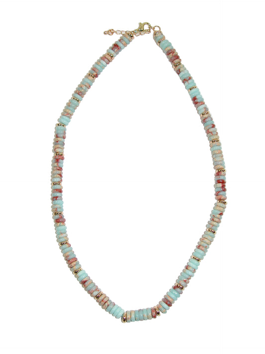 Indian Agate Rondell Necklace GF3396