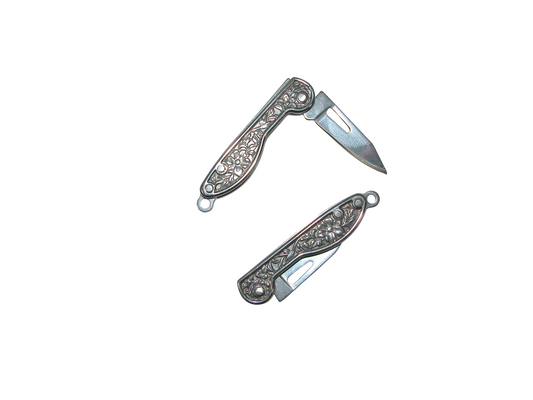 Small Scroll Engraved Miniature Folding Knife GF4846