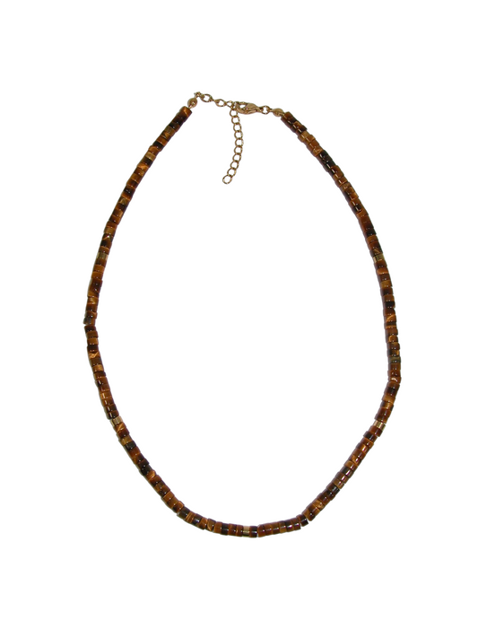 Tiger's Eye Rondel Necklace GF4845