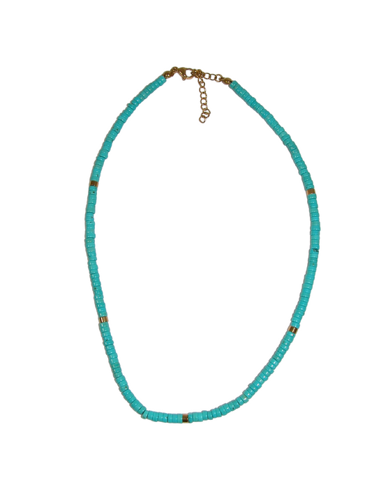 Turquoise Rondel Necklace GF4842