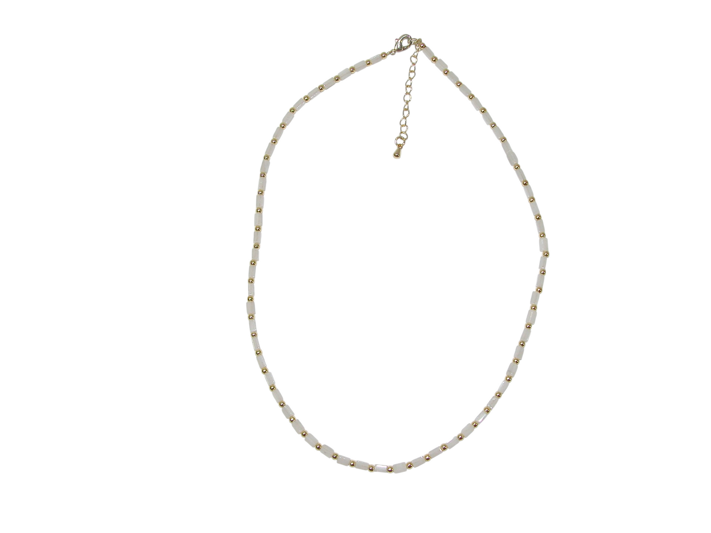 Moonstone Square Tube Short Necklace GF4854