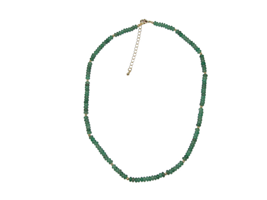 Green Onyx Rondell Short Necklace GF4852