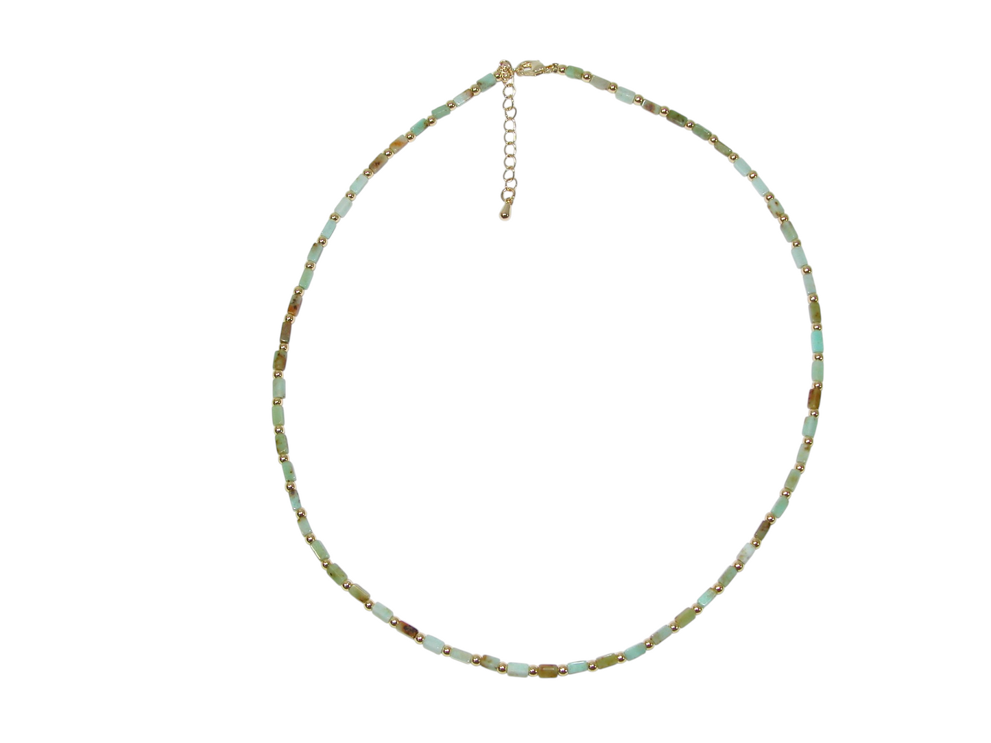 Amazonite Square Tube Short Necklace GF4856