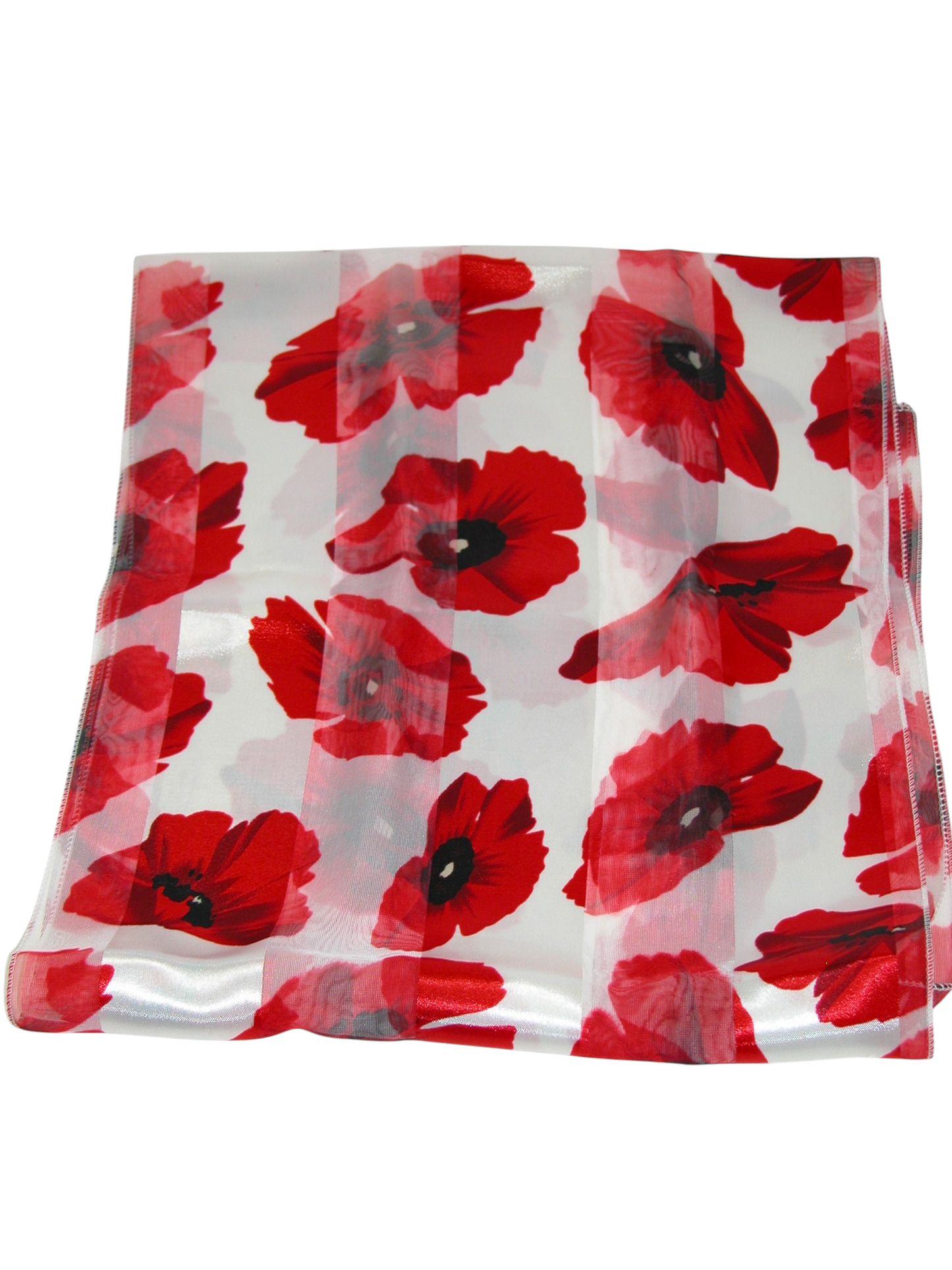 Red and White Poppy Scarf GF4874