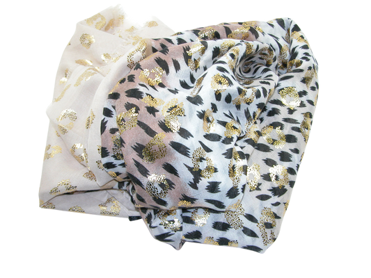 Animal Print With Gold Scarf GF3406