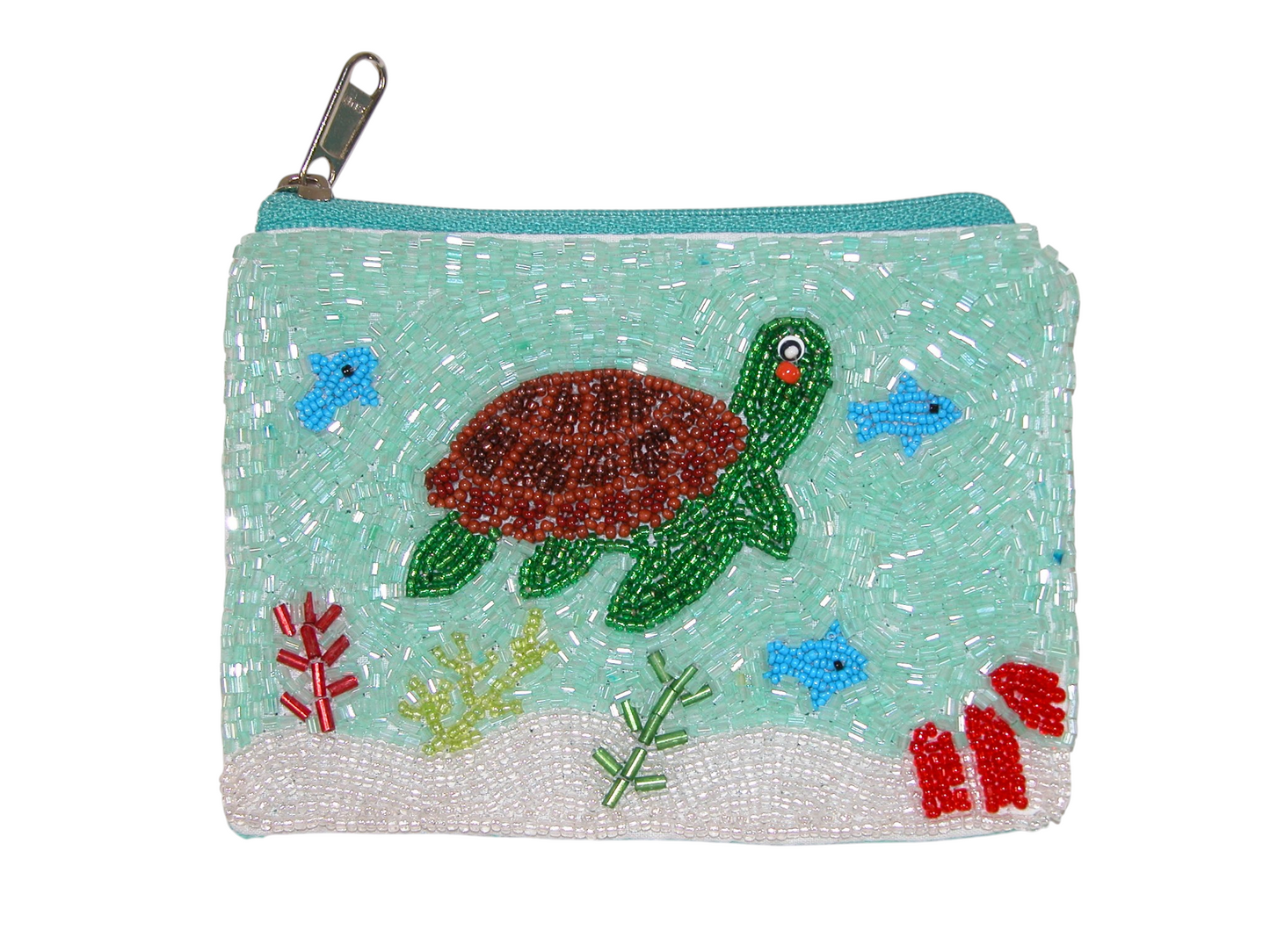 Beaded Coin Purse Sea Turtle GF4876