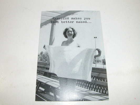 Greeting Card Exercise Makes You Look Better Naked GF3431