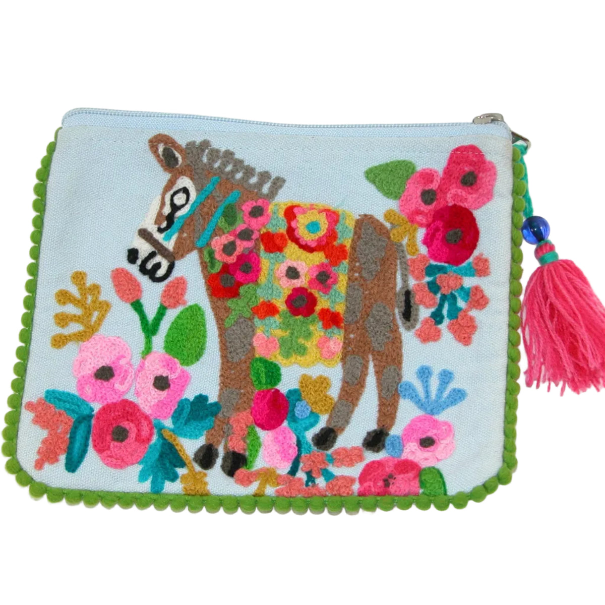 Embroidered Make Up Bag Coin Purse GF5224 Donkey