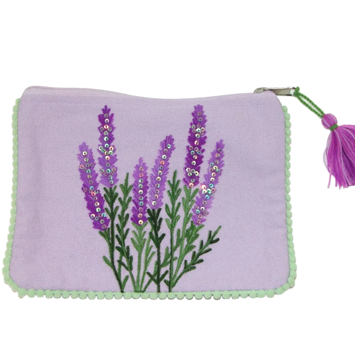Embroidered Make Up Bag Coin Purse GF5223 Lavender