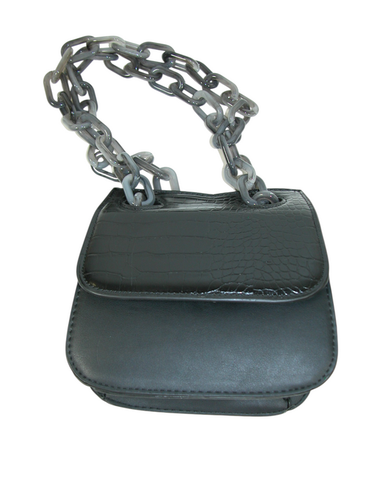 Black Large Link Purse Handbag GF4890