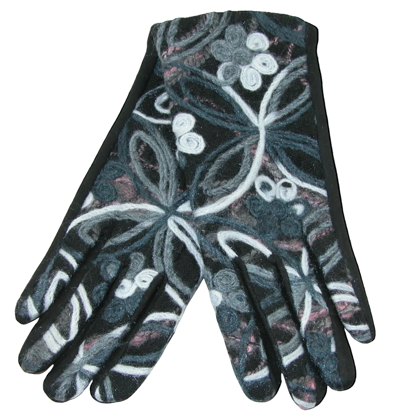 Felted Embroidered Gloves GF3464