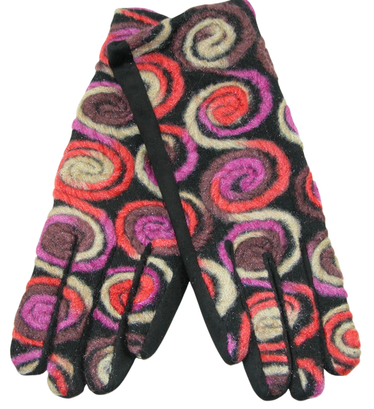 Felted Embroidered Gloves GF3462
