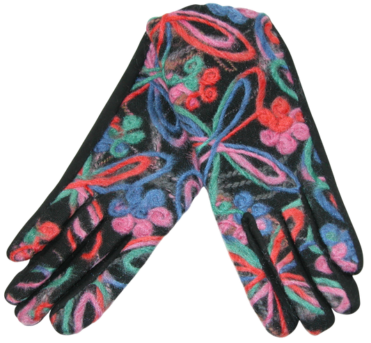 Felted Embroidered Gloves GF3461
