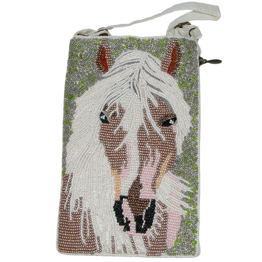 Beaded Crossbody Handbag Cell Phone Case GF4910 Horse