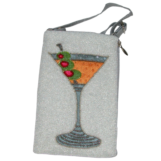 Beaded Crossbody Handbag Cell Phone Case GF4902 Martini