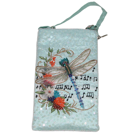 Beaded Crossbody Handbag Cell Phone Case GF4901 Dragonfly