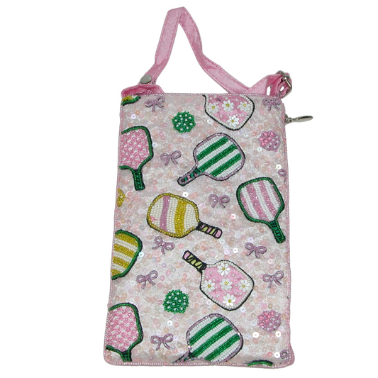 Beaded Crossbody Handbag Cell Phone Case GF4904 PickleBall