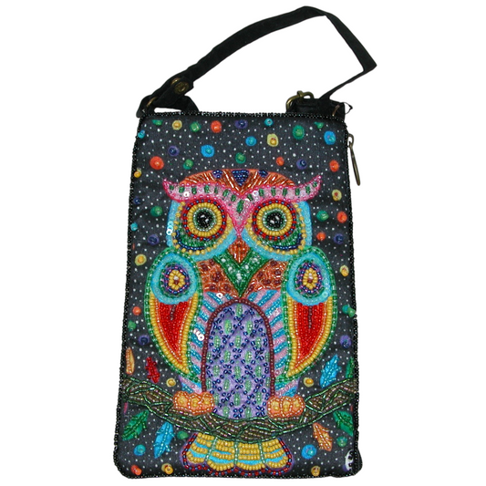 Beaded Crossbody Handbag Cell Phone Case GF4898 Owl