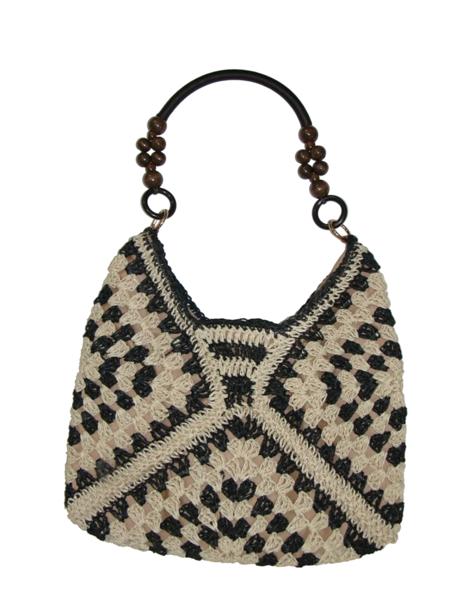 Black and Tan Woven Purse GF2198