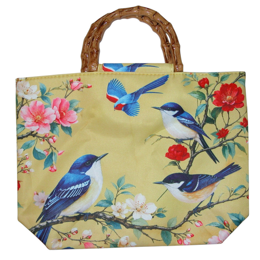 Bamboo Handle Yellow Bird Handbag GF4918