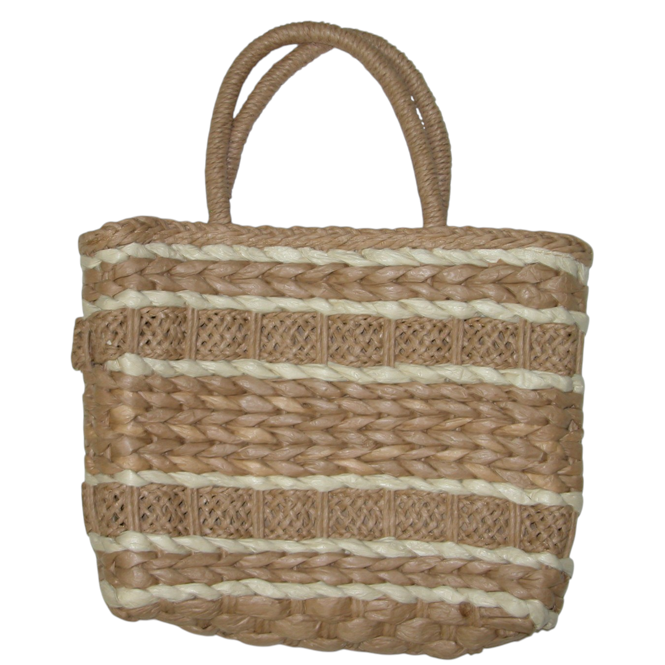 Woven Tote with Bamboo Handles GF4936