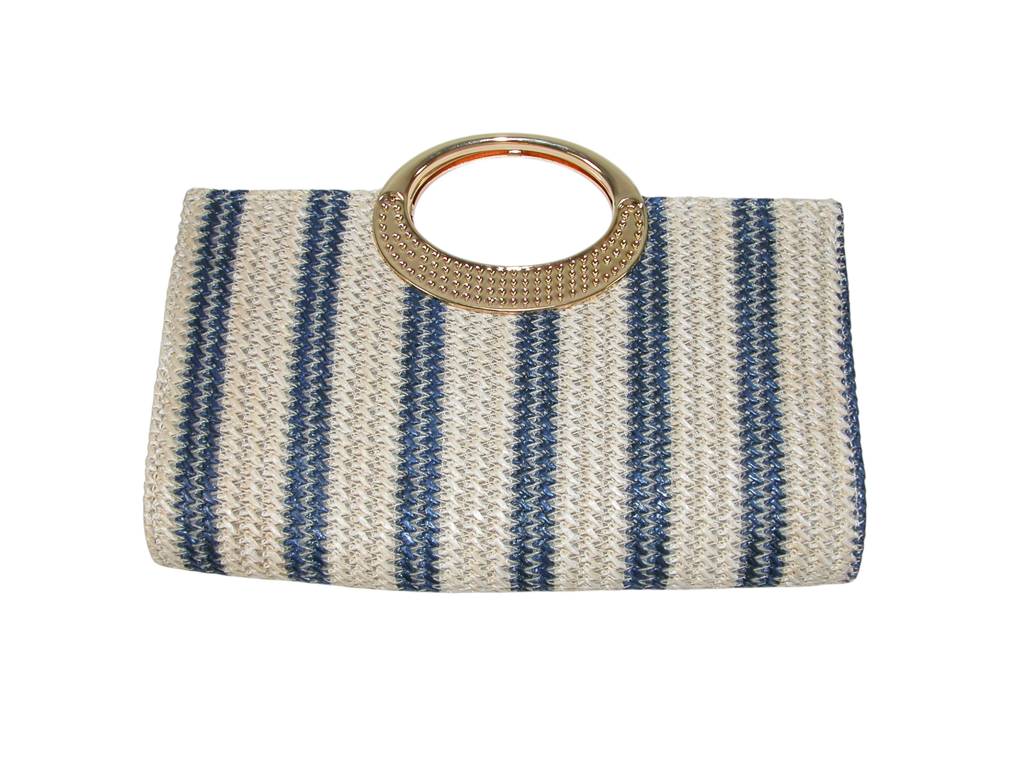 Blue and White Striped Clutch GF4933