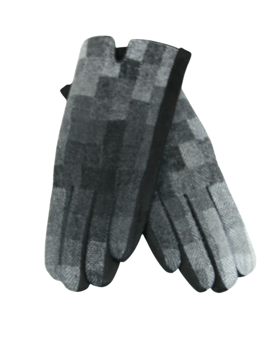 Checkered Ombre Glove GF3524 Black Grey