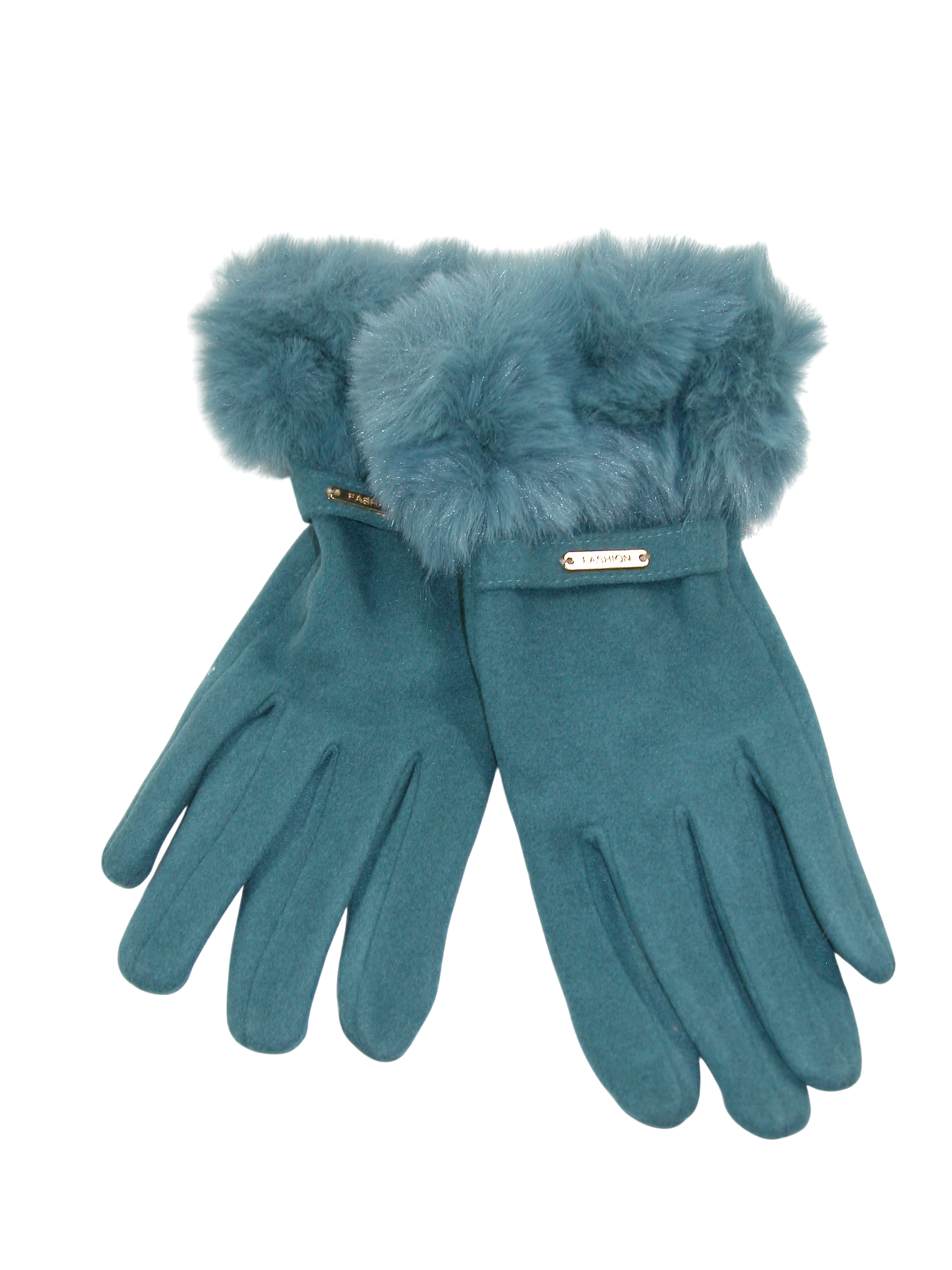 Sueded Glove Fur Cuff GF3527 Teal