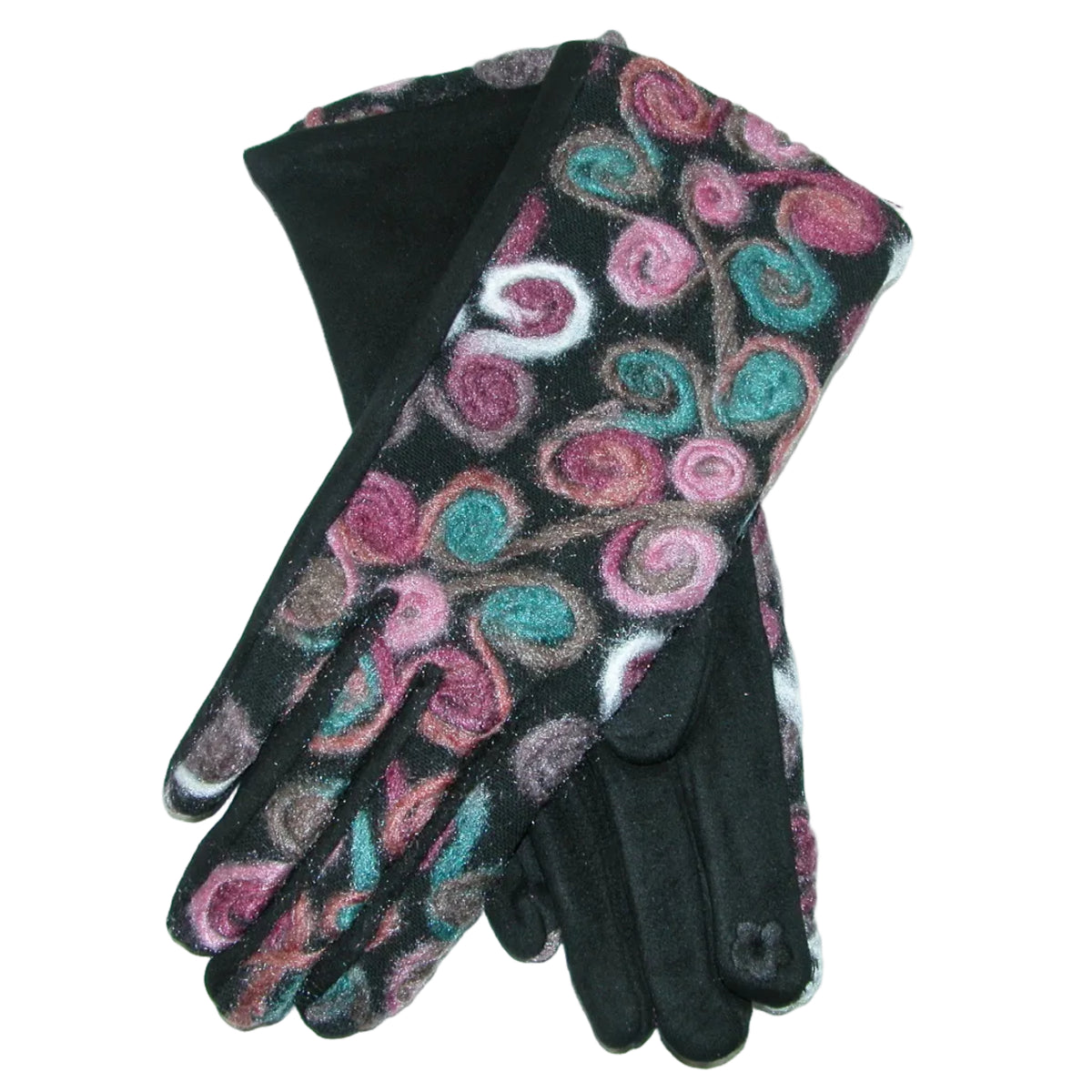 Felted Hand Embroidered Gloves GF5402