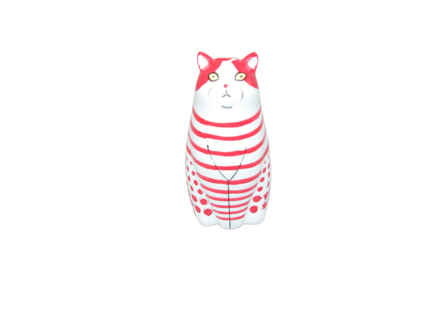 Painted Cat Bud Vase GF3538 Red