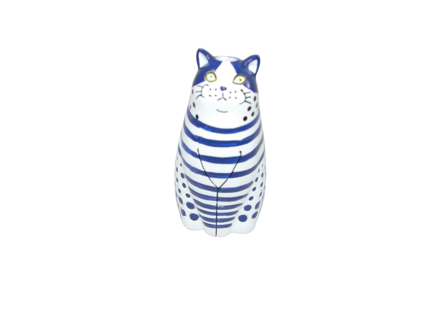 Painted Cat Bud Vase GF3538 Blue