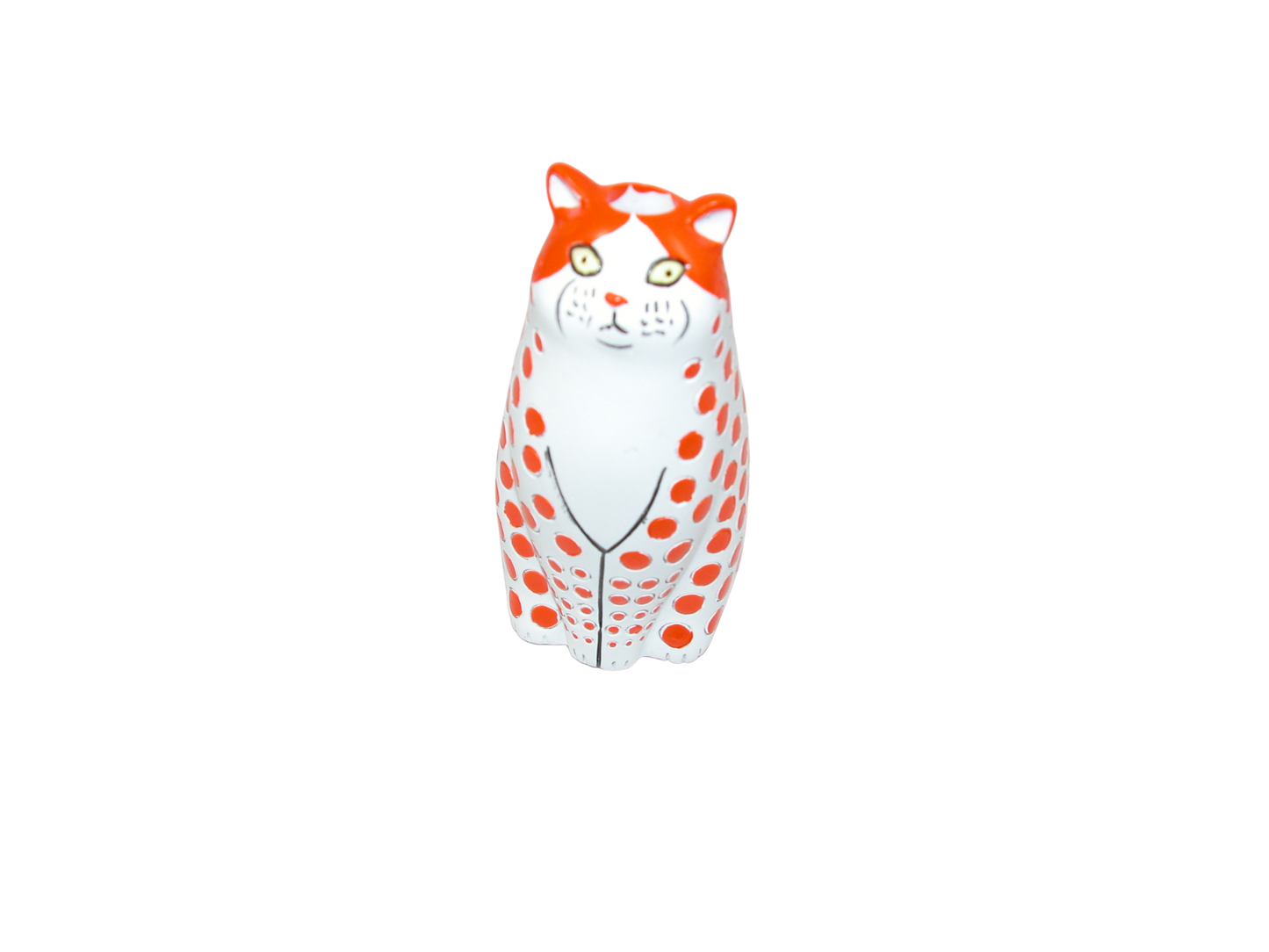 Painted Cat Bud Vase GF3540 Orange