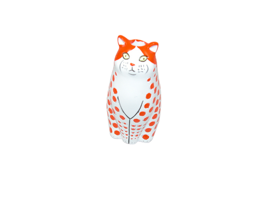 Painted Cat Bud Vase GF3540 Orange