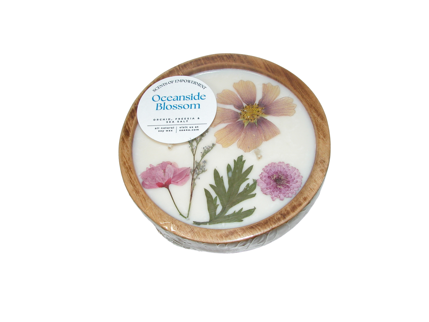 Round Shape Scented Candle GF3549 Oceanside Blossom