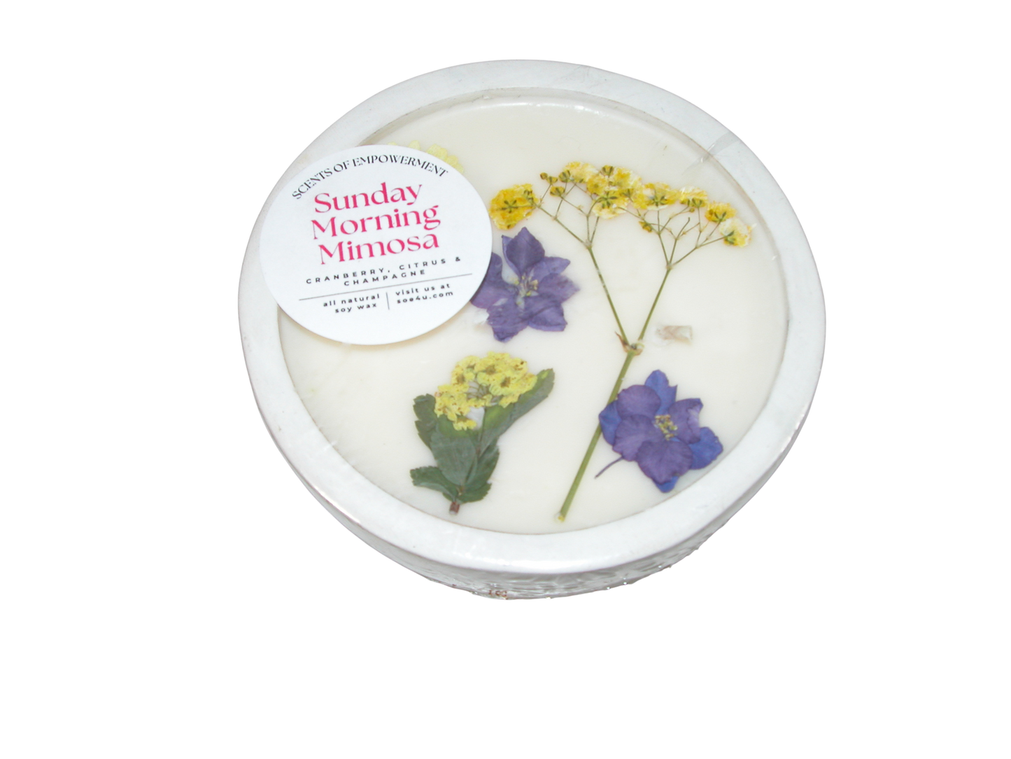 Round Shape Scented Candle GF3550 Sunday Morning Mimosa