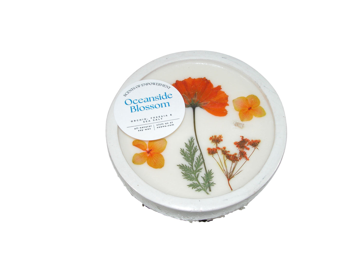 Round Shape Scented Candle GF3548 Oceanside Blossom